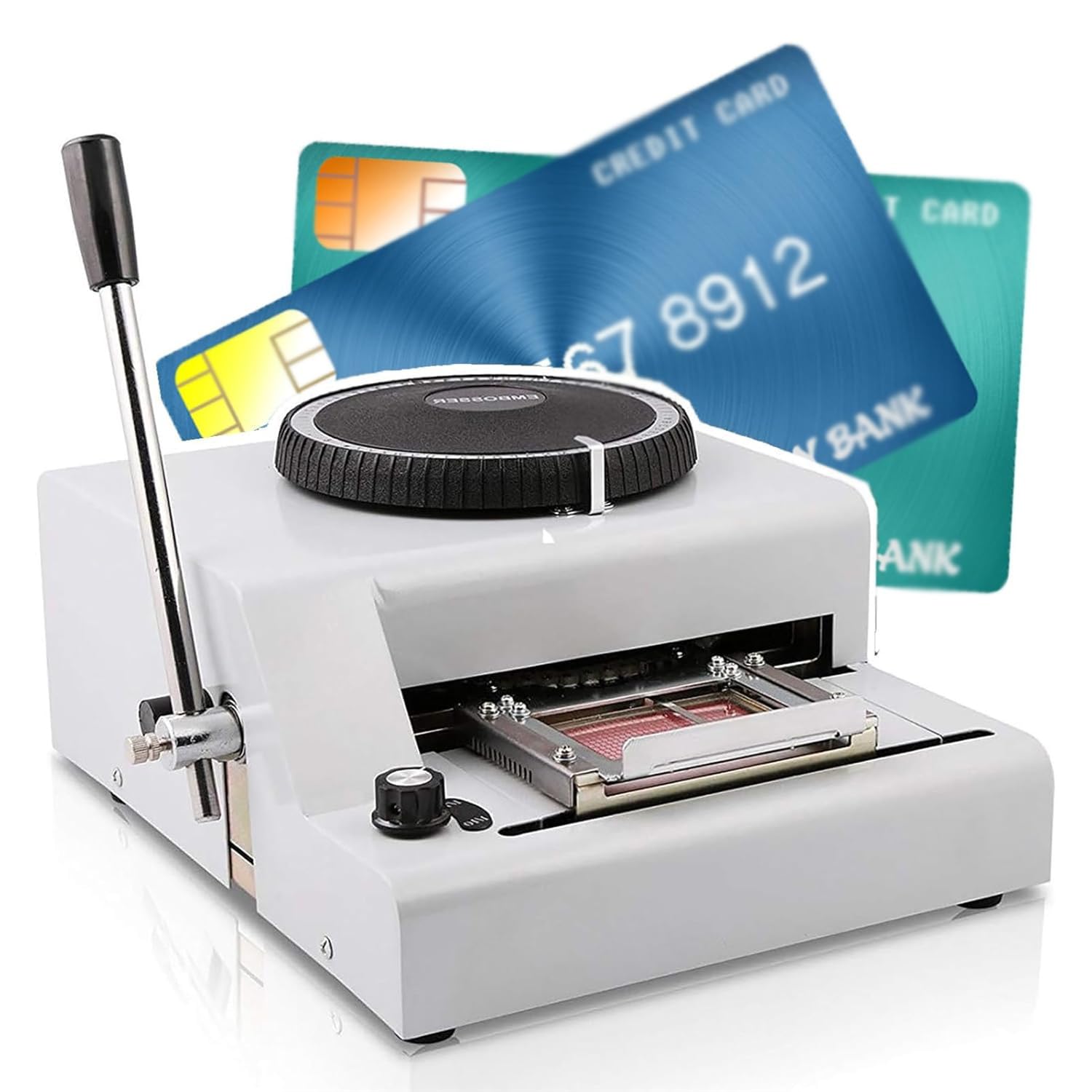 Personalized Manual PVC Card Embosser Machine, Letterpress Printer for ID Credit VIP Cards, 72 Character Rotogravure Embossing Tool