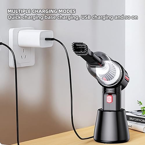 Miniatura 4 de TOPINCN Aspirador de coche de alta potencia soplador de polvo inalámbrico de mano para el hogar Mini potente aspiradora en miniatura barredora de