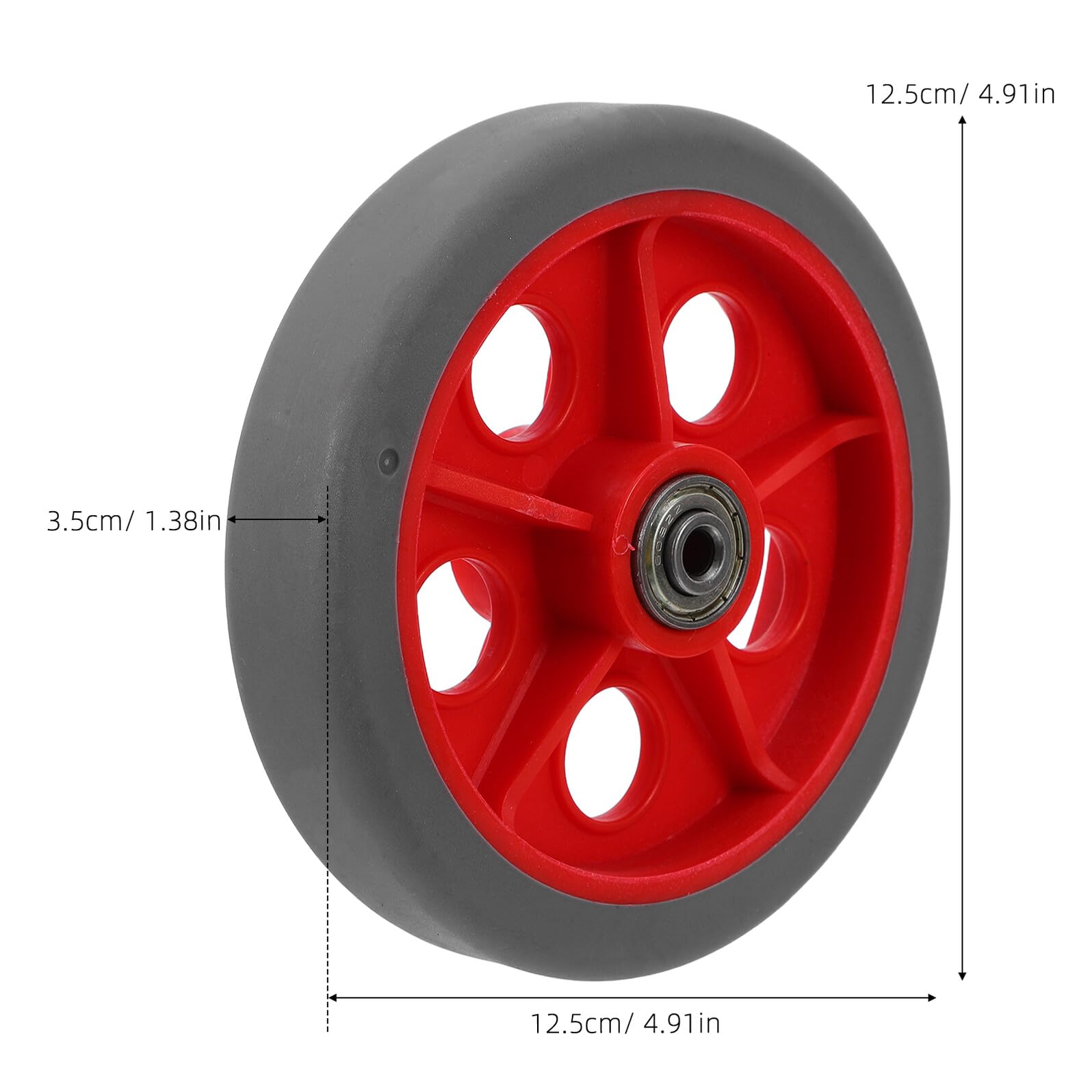 Ruote per Carrello Spesa 5 Pollici 4 Pezzi Pp Tpr Silenziose