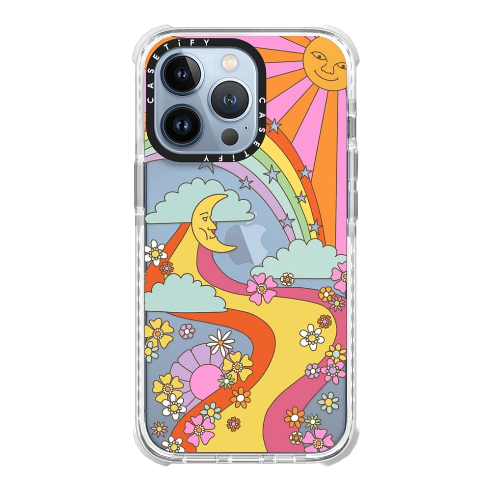 CASETiFYUltra Impact Case for iPhone 13 Pro - Flower Power Retro - Clear Frost