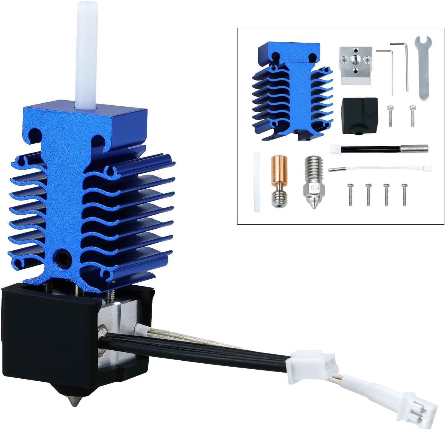 Upgrade Ender 3 V3 SE Hotend Kit 300℃ Bimetal Heatbreak Plated Nozzle High Temperature High Speed Extruder Print Head w/Silicone Sock Compatible with