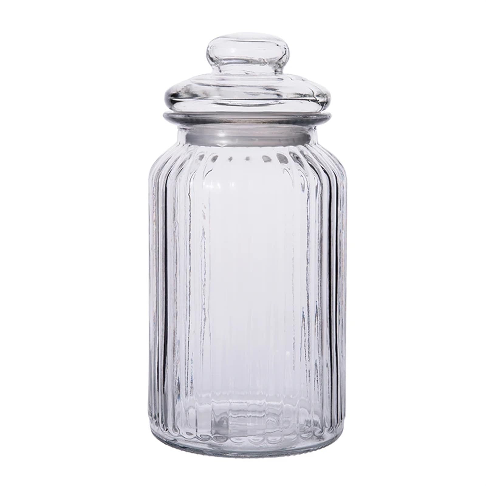 Marmeladengläser Luftdichtes Glasgefäß, Lebensmittelflasche aus Glas, Honig-/Marmeladenflasche, Gurkenglas, Wein-/Kimchi-Glas mit Deckel, kleines Vorratsglas, Haushalts-/Küchenbedarf Einmachgläser(C-L