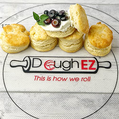 Doughez Patented Extra Large 17.5 X 32 Non-Slip Silicone Pastry Dough Rolling Mat And 6 Guide Sticks - Bpa Free, Approved Materials #TOP4