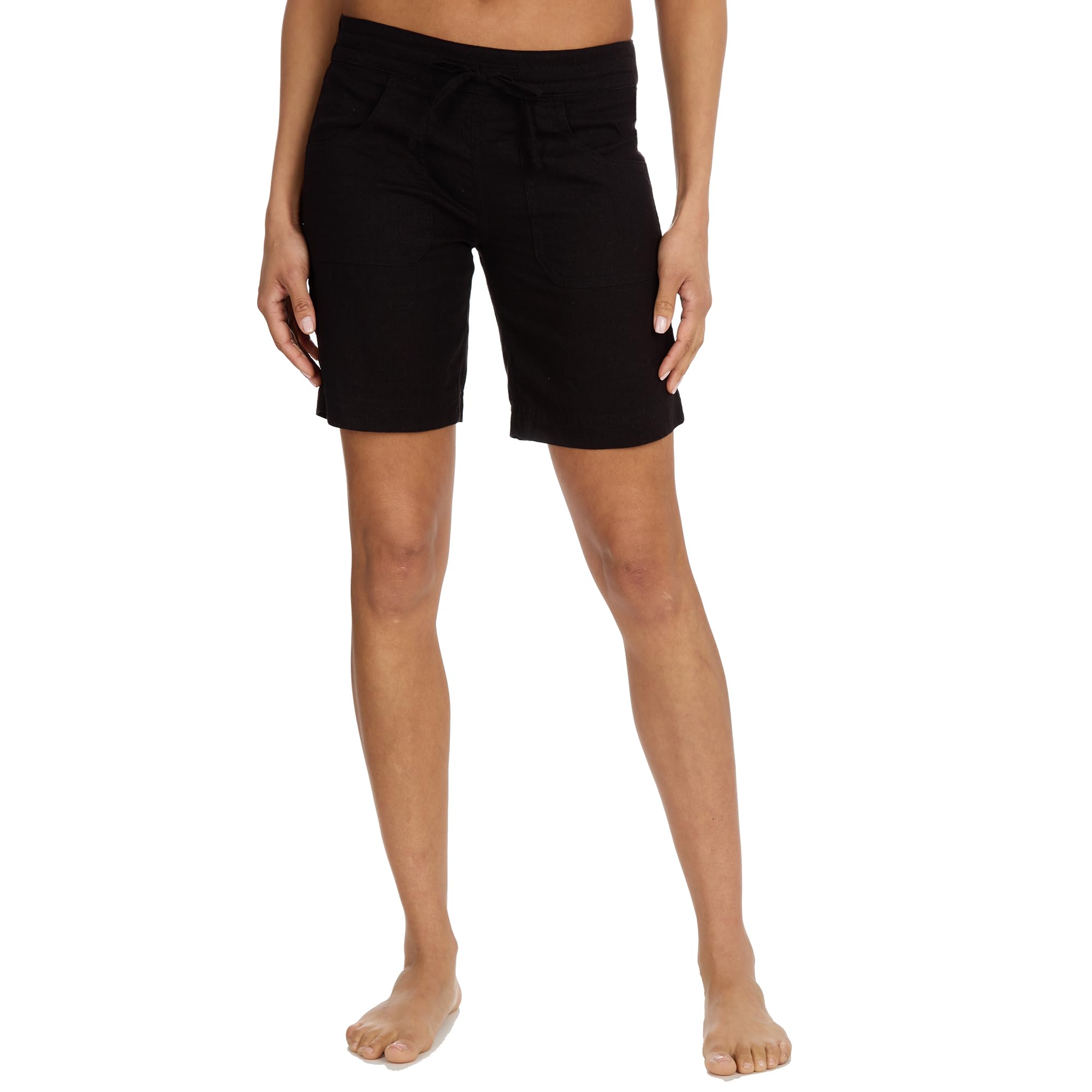 Undercover Ladies Linen Shorts 52A248 Black 10