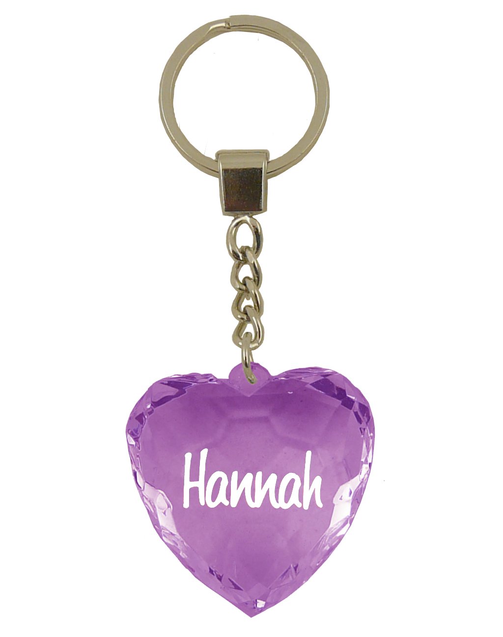 Instant Gifts Hannah Heart Shaped Keyring - Purple