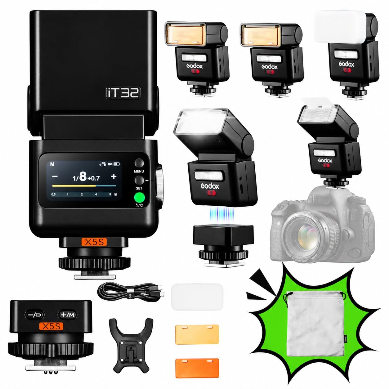 Amazon.com : GODOX iT32 TTL Camera Flash with X5S Trigger for Sony