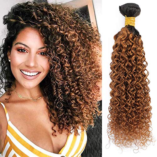 Kinky Curly Human Hair Weave Bundles 100% Real Brazilian Curly Hair Ombre 1B 30Kinky Curly Human Hair Extension Bundles