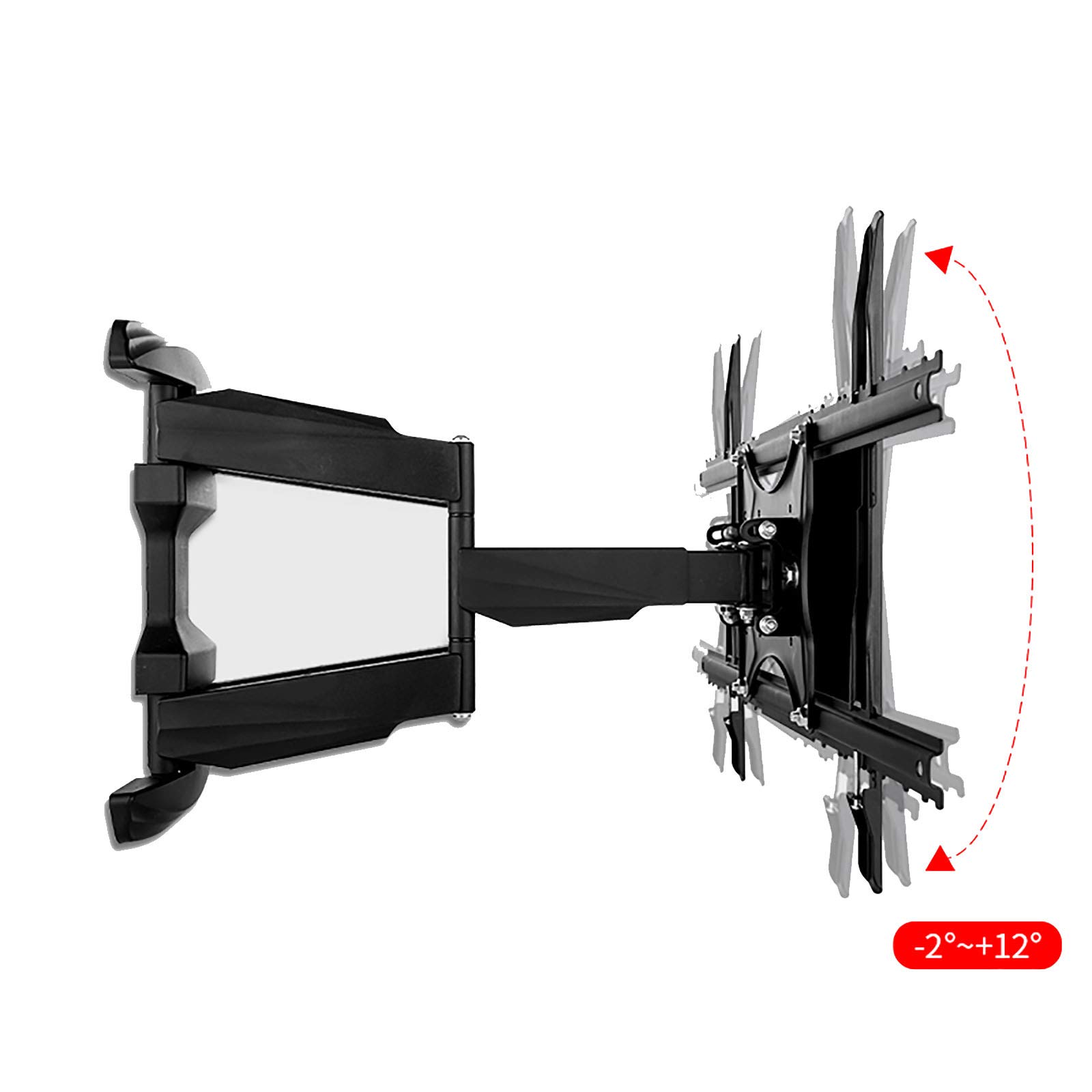 Soporte de pared para TV, brazos articulados duales, pivotantes, rotación para la mayoría de televisores planos LED LCD OLED de 32 a 75 pulgadas, soporta hasta 110 libras máx. VESA 600 x 400 mm