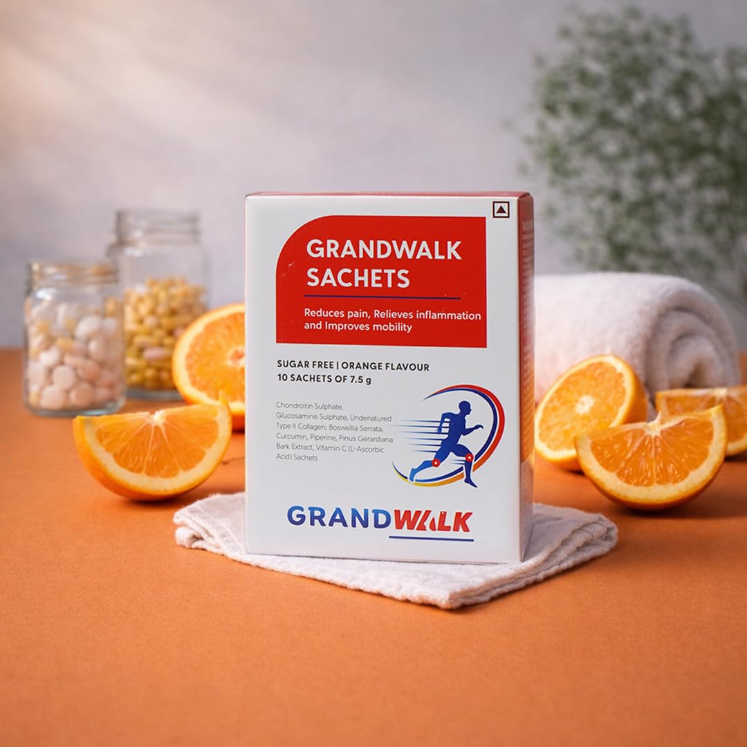 Joint Support | Glucosamine, Chondroitin, Collagen, Curcumin & Boswellia | Sugar Free Joint Health Supplement | Orange Flavour | (30 Sachets (1 Month)) — Amazon image 2