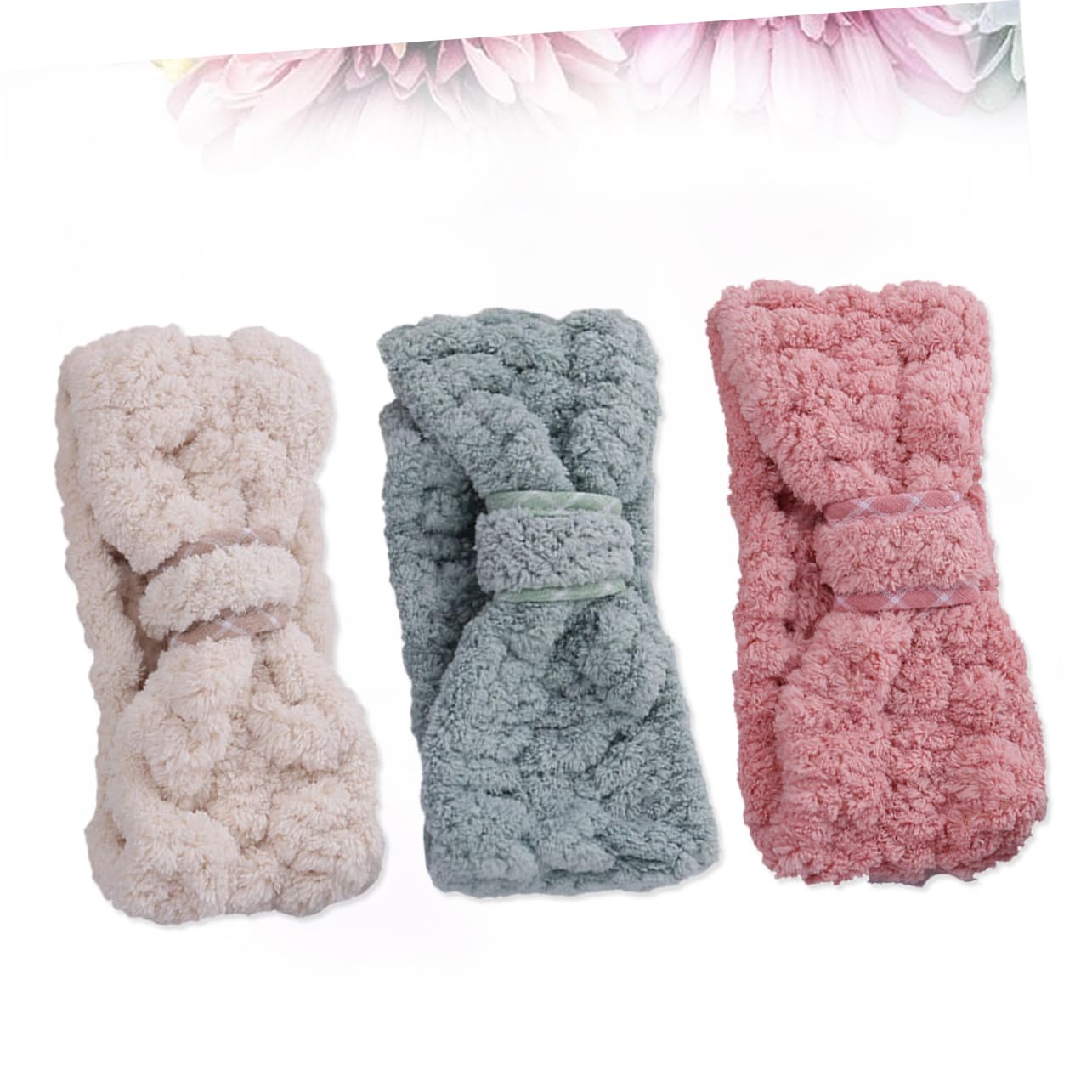 DOITOOL 9stücke Teiliges Fleece Stirnband Für Damen Elastische Sport Und Kosmetik-haarbänder Mit Schleifen-design Für Yoga Duschen Und Make-up Farbe Zufällig