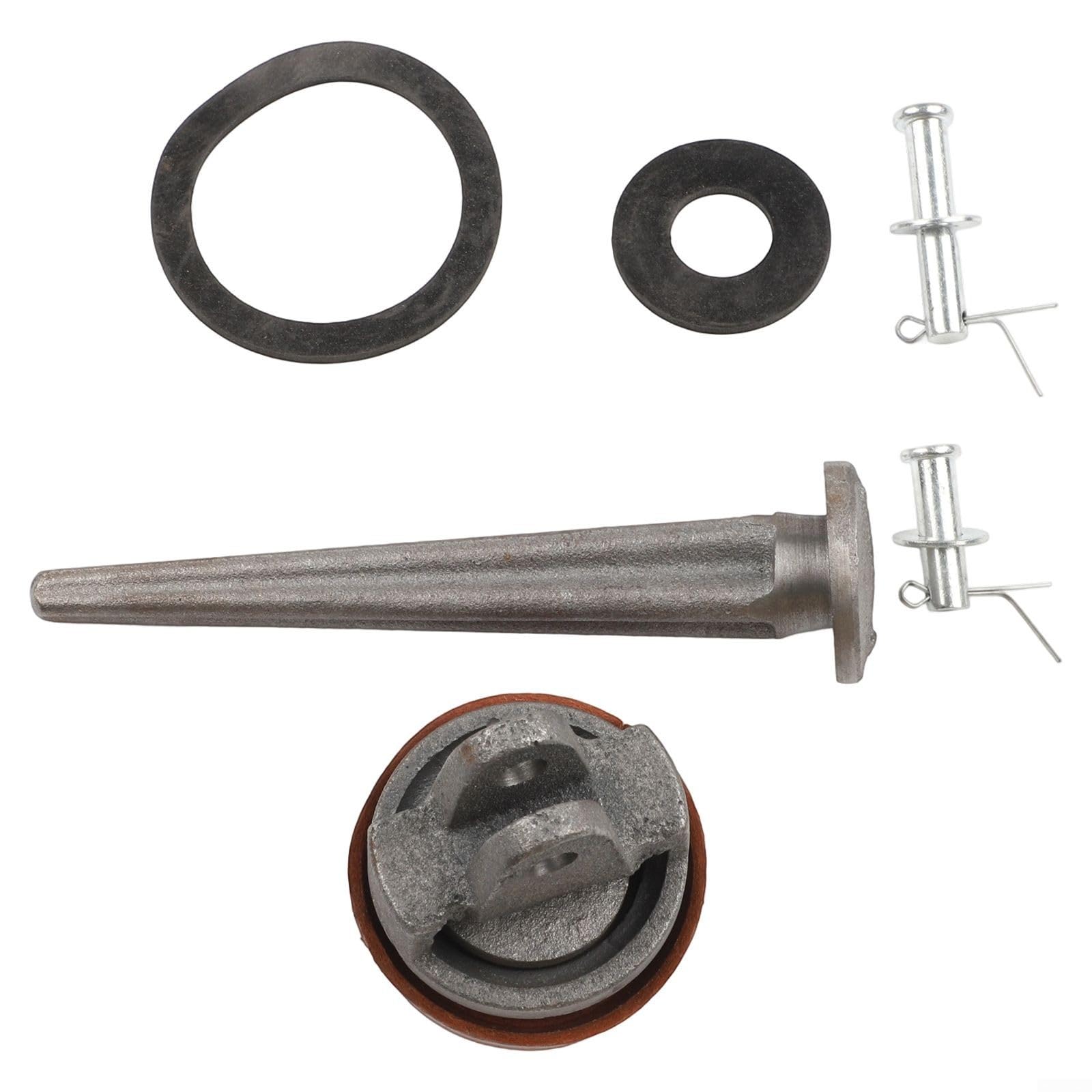 Ersatzkolben Set für Typ 75 Handpumpe, Gusseisen Kolben mit Stechventil, Dichtungsring aus Kunstleder und Bolzen, Reparaturkit für Gartenpumpen, Grau