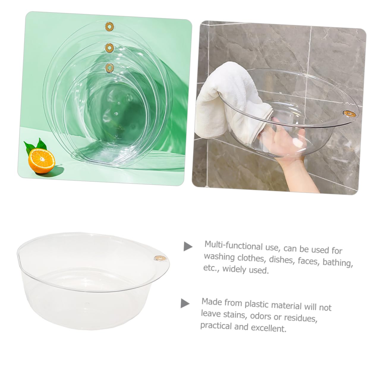 OFFSCH Multi Use Plastic Wash Basin for Laundry Dishes and Cleaning Thicken Design Portable and Ideal for Home Camping and Outdoor Use Versatile Wash Tub