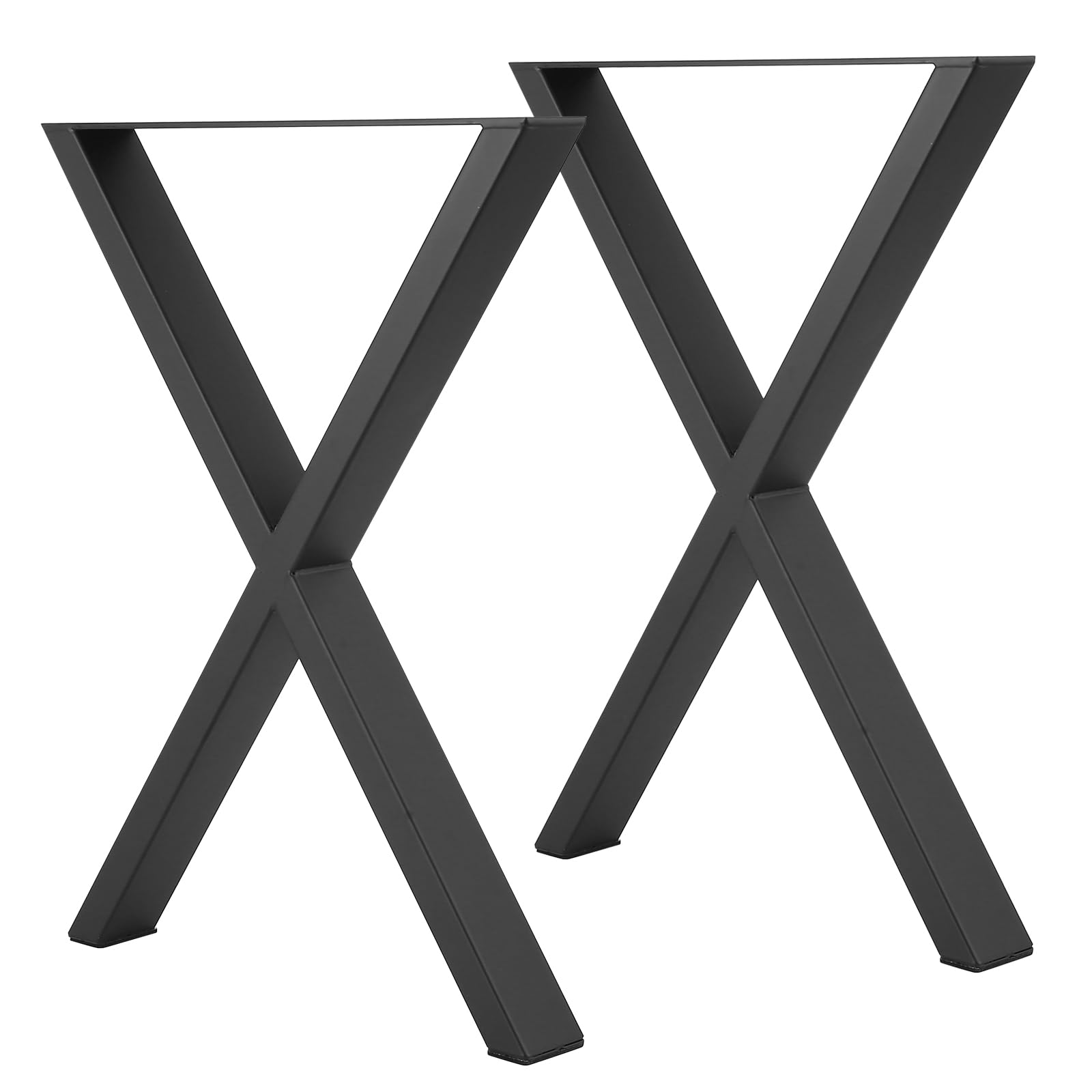 YITYDaMai 2 Pcs Metal Coffee Table Legs Metal Furniture Legss, Industrial DIY X Shape Heavy Duty Black Bench Legs for Dining Table Stand Desk Bench Breakfast Bar Legss(L 30.5cm x W 4cm x H 40cm)