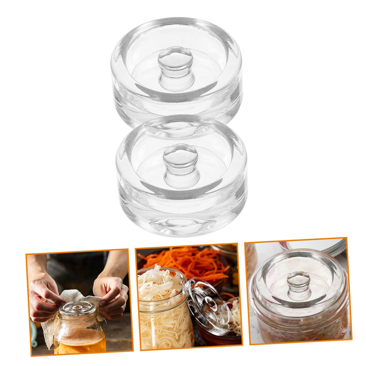 Fermentationsgewichte aus Glas für Einmachgläser 2 Stück