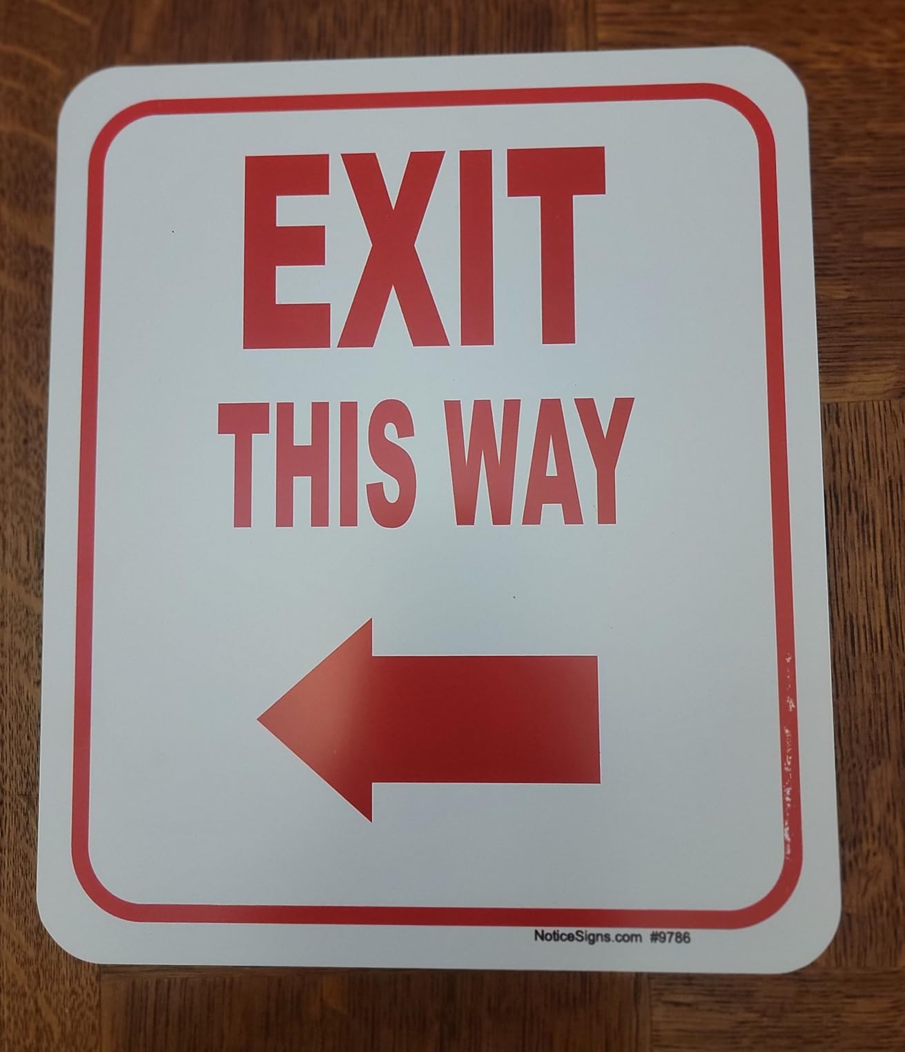 Pfeil-Schild 'Exit This Way' – 21.6x25.4 Cm, Grün, Aluminiumverbund, Für Innen & Außen