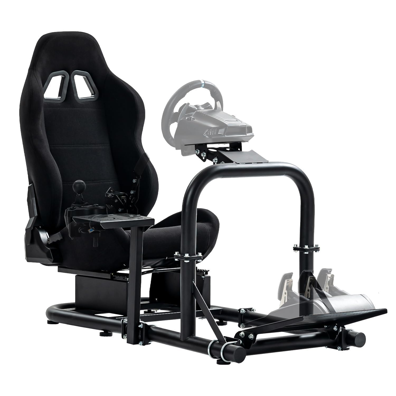 Logitech Logicool G29 & シフター & コックピットフレーム Amazon.com: Dardoo Racing Simulator Cockpit Frame with Black Seat