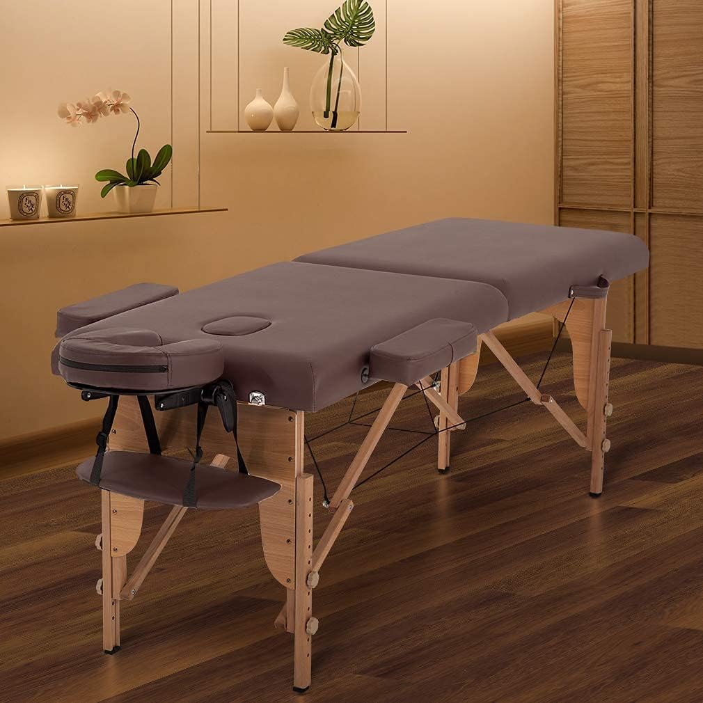 BestMassage Massage Bed Portable Massage Table 2 Folding Lash Bed Height Adjustable 24 Inch Wide Spa Table with Non-Woven Bag for Spa Footmassage Facial CareSpa Tattoo: BestMassage Massage Bed Portable Massage Table 2 Fold Lash Bed Heigh Adjustable SPA Bed 24 in Wide Salon Face Cradle Bed with Non-Woven Bag for Spa Footmassage Facial CareSpa Tattoo
