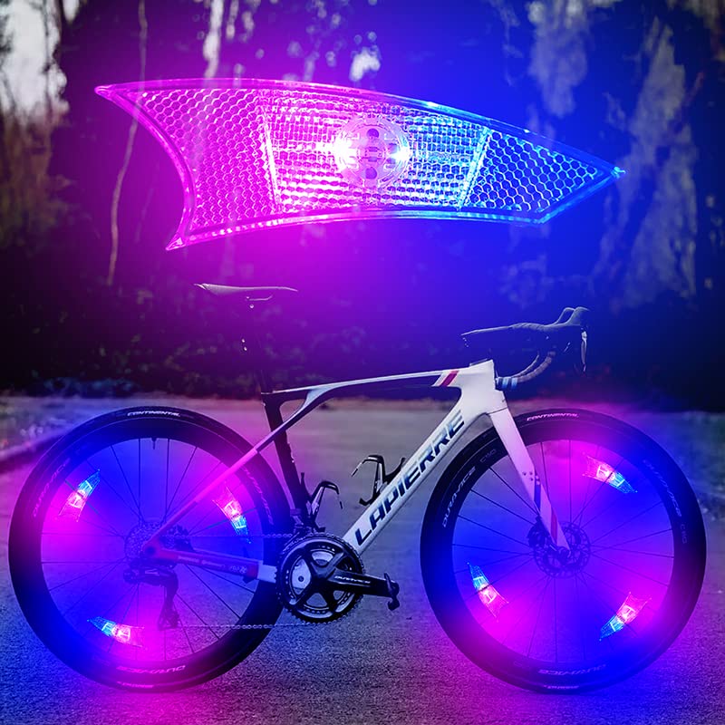 LOODIKA LED Bike Wheel Lights,4 Pack,Bicycle Spoke Lights with Batteries Included,Bicycle Lights for Wheel,Ultra Bright-Waterproof,Best Gifts for Kids Teens Boys Girls!