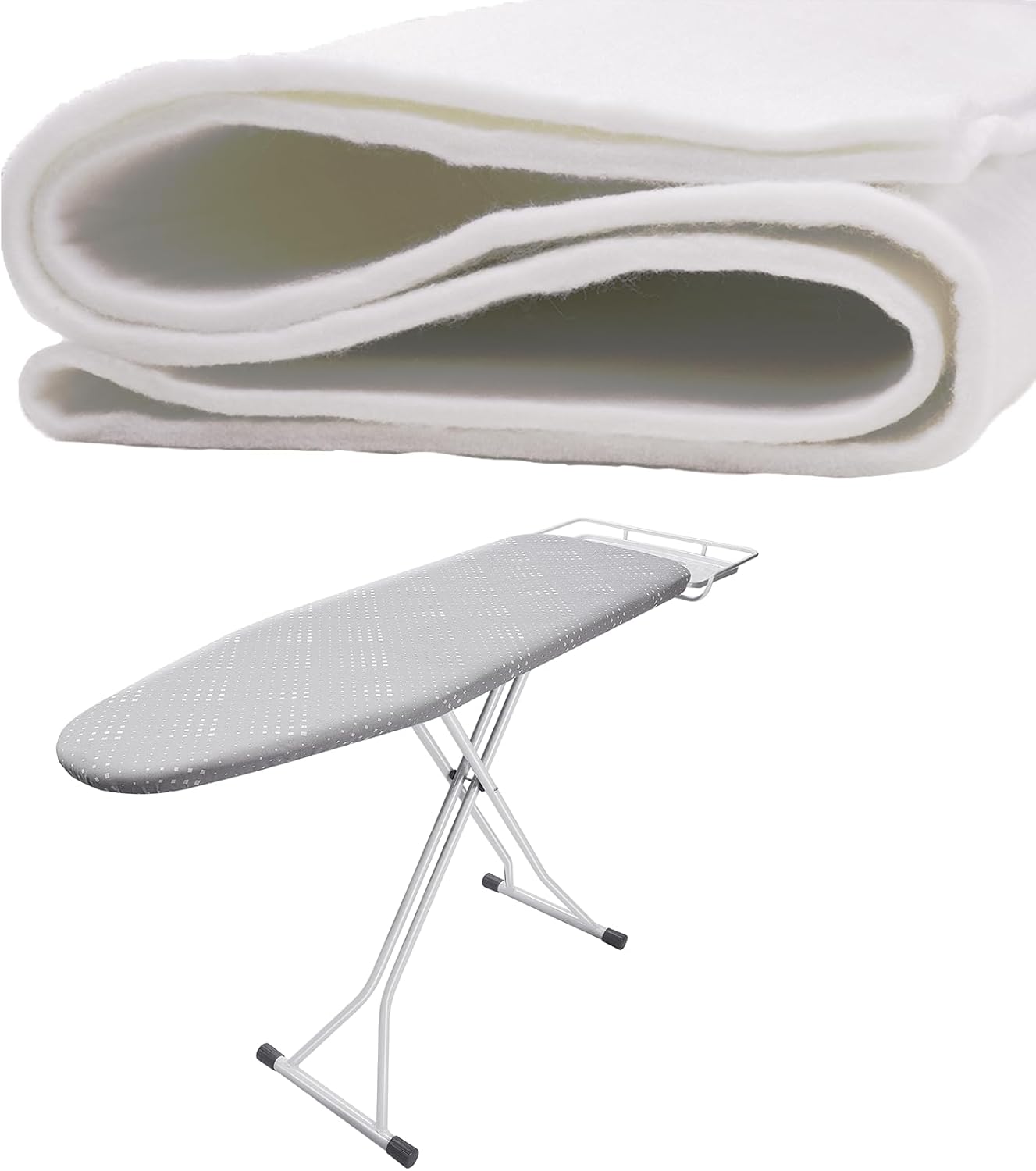 SheeChung Ironing Board Padding only,Cut to Desired Sizes,Fit Ironing Boards Up to 57"x21"+Ironing Board 13"x43"