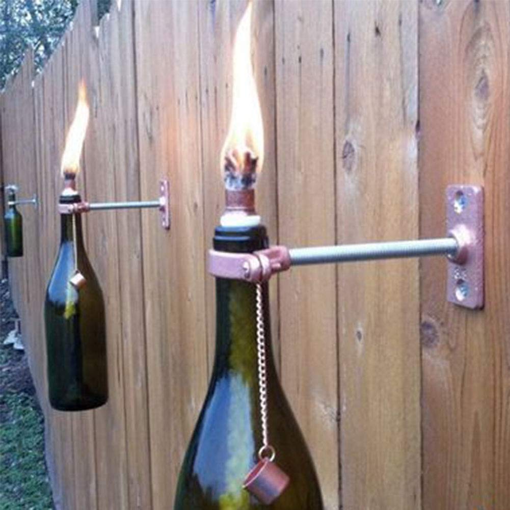 Fiberglas Tiki Docht, 12 Stück 25 cm Glasfaserdocht Fiberglas Tiki Torche Docht für Weinflasche Tiki Fackeln Patio Beleuchtung Garten Licht