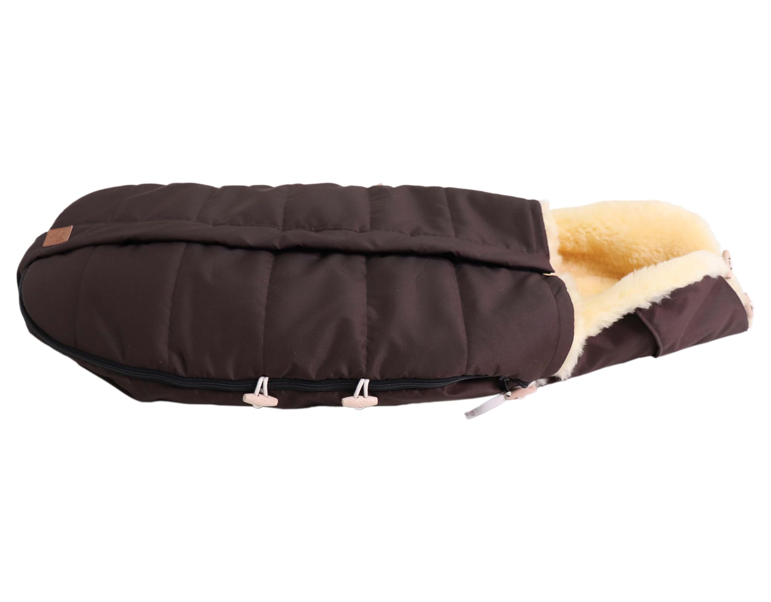 Kaiser 6540835 Allex, Lammfell Kinderwagen Fußsack, marrone
