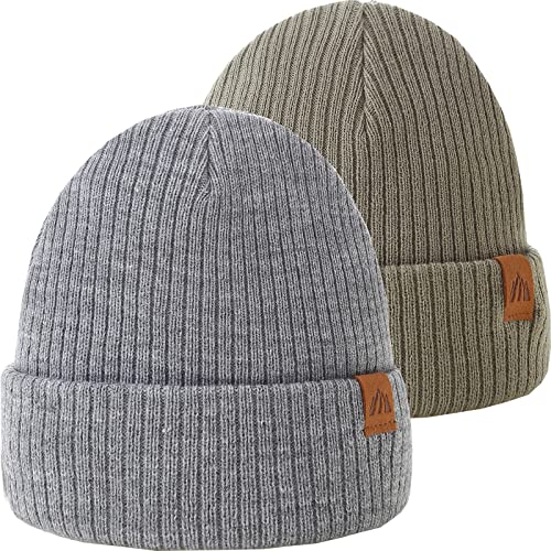 Image of Moon Kitty 2PCS Baby Beanie Soft Toddler Beanie Warm Knitted Infant Winter Hats for Baby Boys