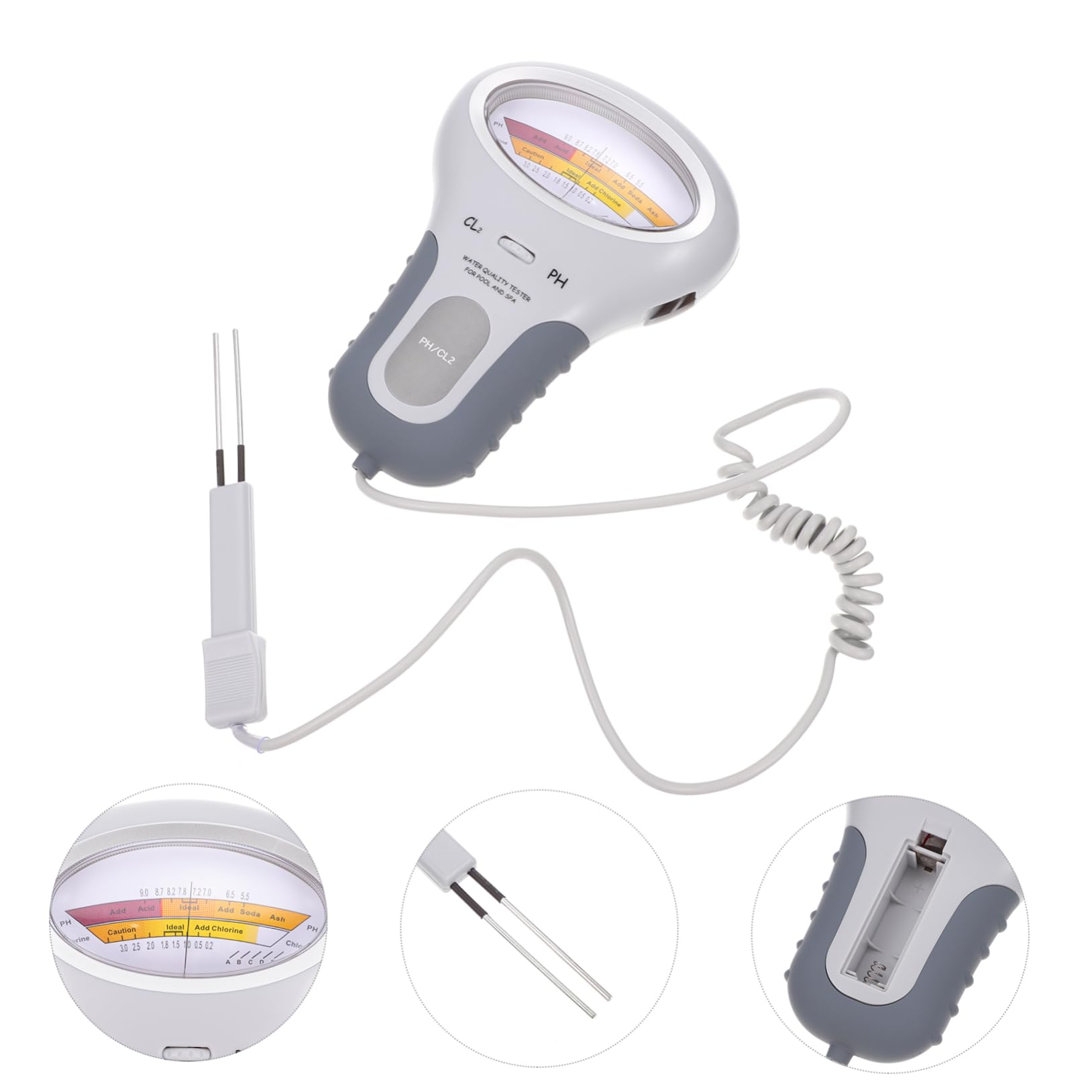 HANABASS 4stücke Ph Tester Für Schwimmbadwasser Wasserqualitätsmessgerät Für Pools Und Spas Große Anzeige Für Einfache Ablesung Langlebig Und Benutzerfreundlich