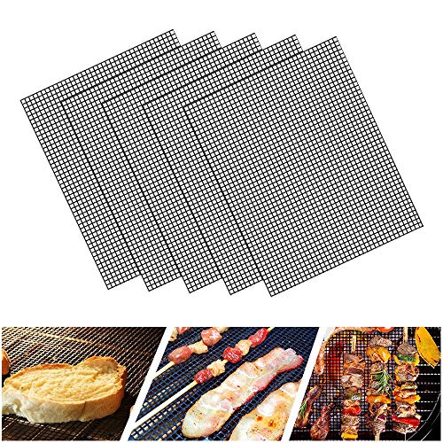 LOOCH BBQ Grill Mat Set - Heavy Duty Nonstick & Reusable Mesh Mats for All Grill Types - Includes Gorilla Grip Doormat (35x23) - Durable, Quick Dry, Stain Resistant