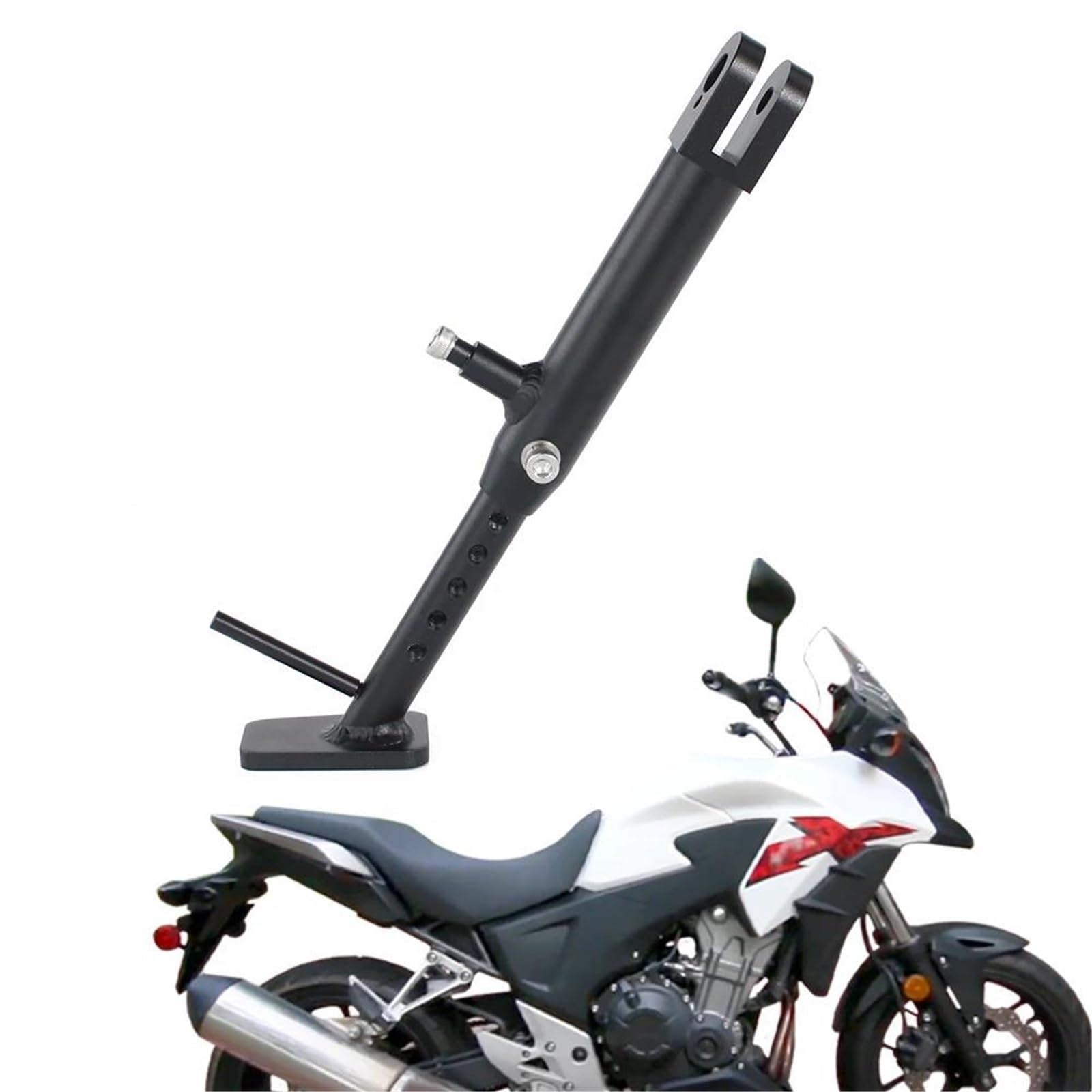Rivestimenti Laterali Supporto Rack di Parcheggio Cavalletto Laterale Regolabile Cavalletto Moto per CB500F CB500FA CBR500R /RA CB500X /XA