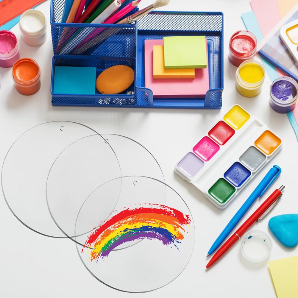 15 Runde Acrylplatten 15cm - Transparente Scheiben Für DIY Projekte