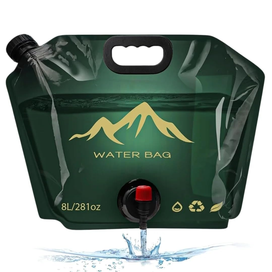 KRIDARSH Collapsible 8L Water Container Bag with Outdoor Water Container BPA Free Food Grade Water Jug Folding Water Storage Bag for Large Capacity Camping Hiking & Survival Kit.-image-11