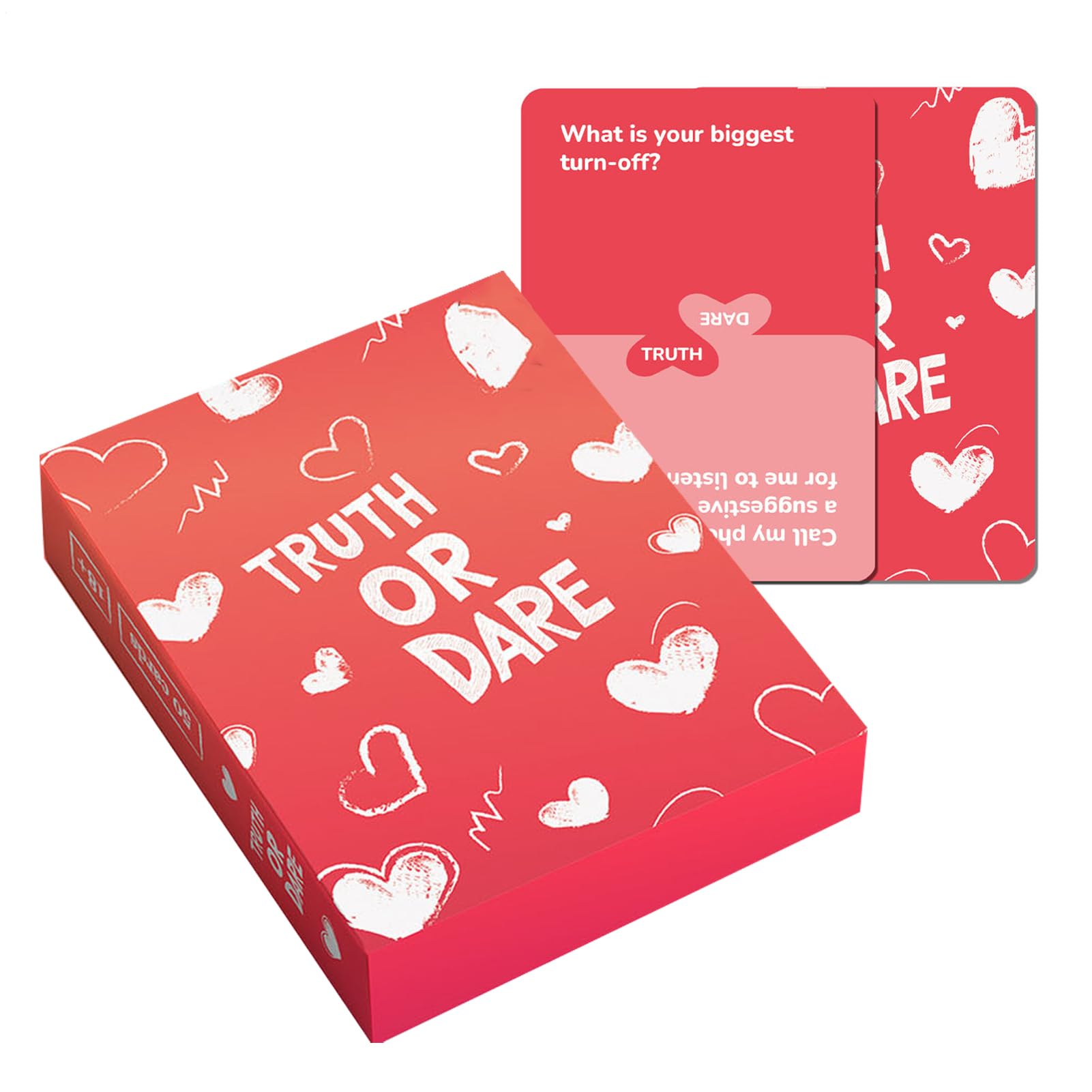 Couples Game Cards, With Engaging Play Experience, Red, Adult Conversation Game, Romantic Date Activity, Fun Party Favor Deck, For Lovers, Teen Dating, Valentine, Adults Night