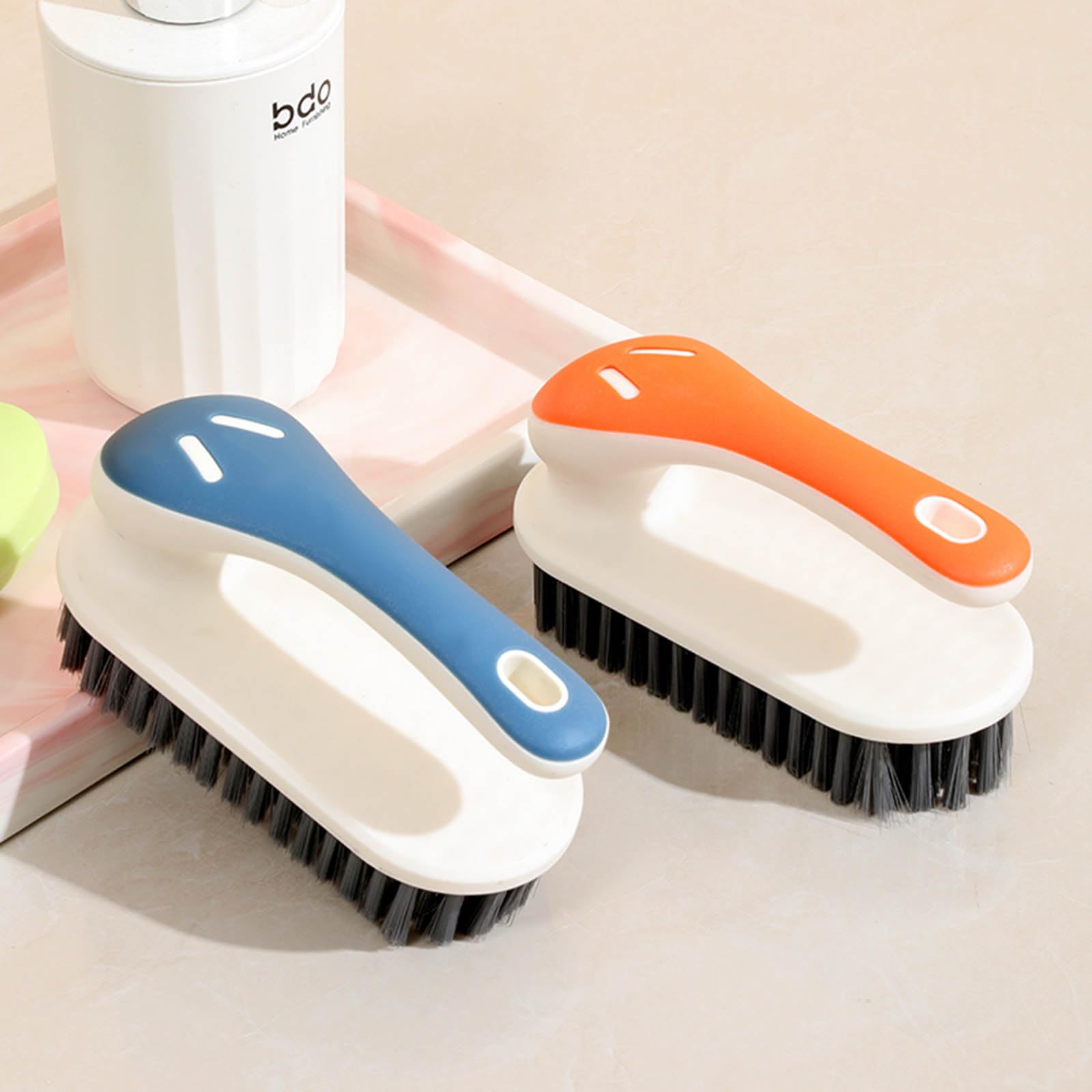 Pack De 2 Cepillos Suaves De Plástico Para Limpieza - Multiusos Para Zapatos, Ropa, Baño Y Hogar, Cerdas Suaves
