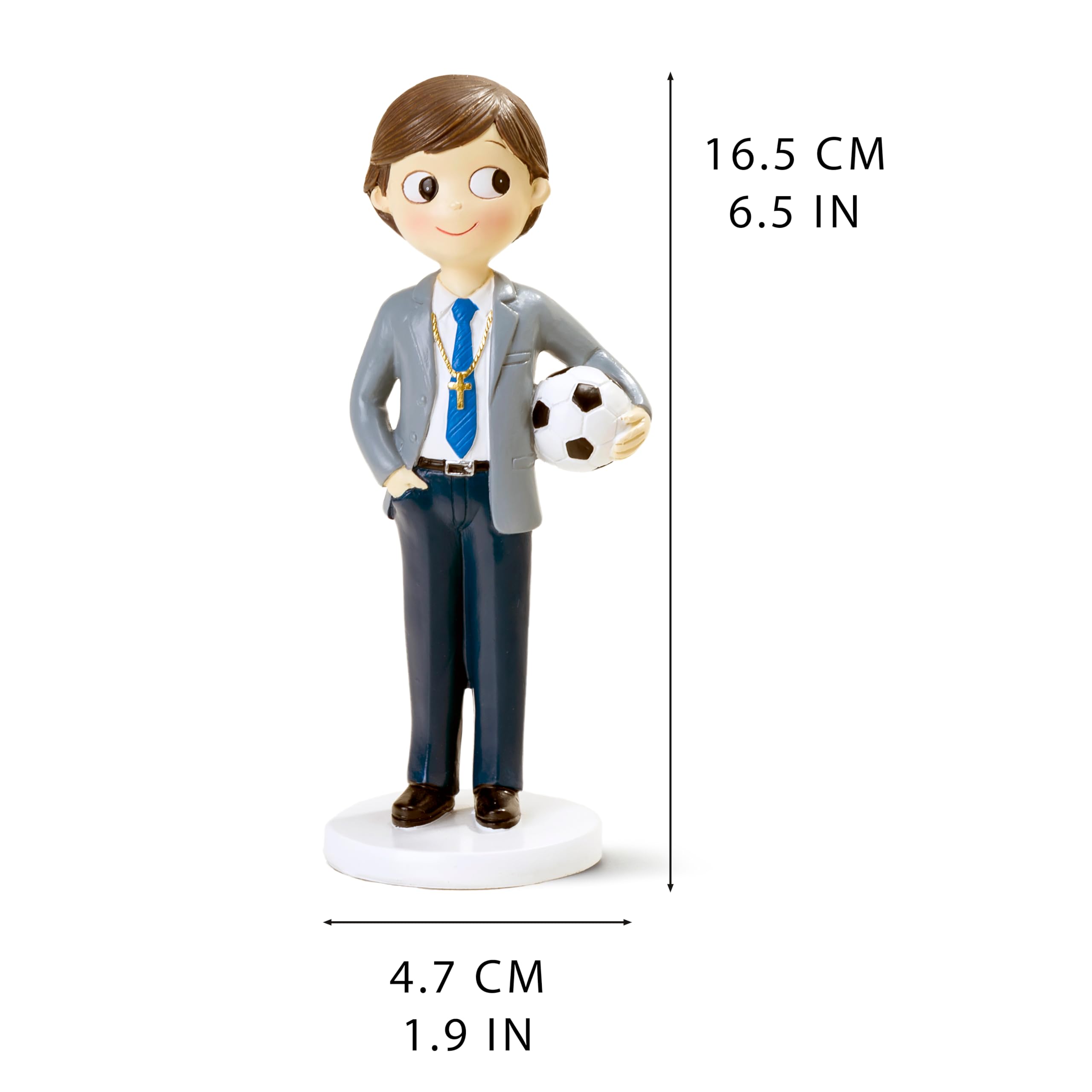 Mopec Y651 Figura de Comunión niño Pelota fútbol 47L x 47W x 165H milímetros