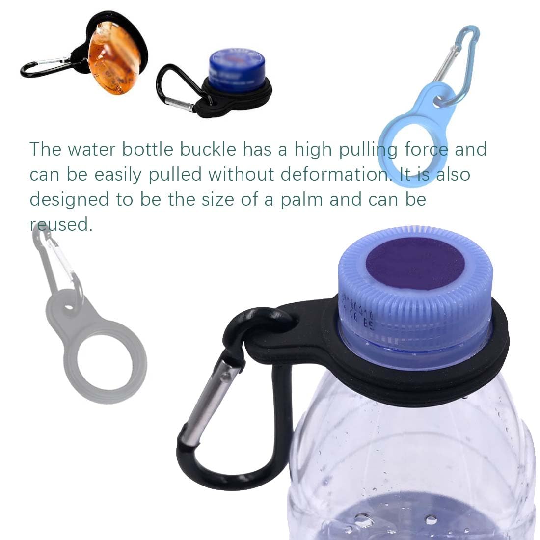 Porte-ceinture de bouteille d'eau en silicone en gros d'usine Boucle de bouteill