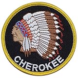 Cherokee Patch - Indian, Native American, Headdress Badge 3 ' (Iron on)
