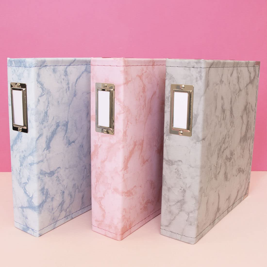 Craftelier - Album fotografico in ecopelle con tappi turchesi, 3 anelli e 5 custodie da 30,5 x 30,5 cm | Personalizzabile, perfetto per fotografie, layout e composizioni di vita di progetto