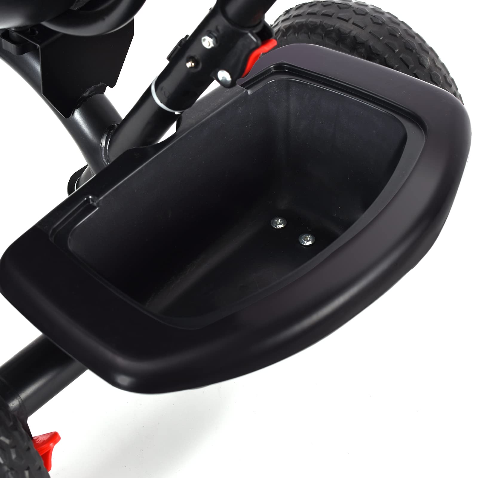 Tricycle Bébé Évolutif 4 en 1, Tricycle Bébé Évolutif avec Poignée de Poussée Réglable, Canne, Cloche et Rétroviseurs, Harnais de Sécurité 9 Mois à 5 Ans, Velo Bebe (Gris Clair)