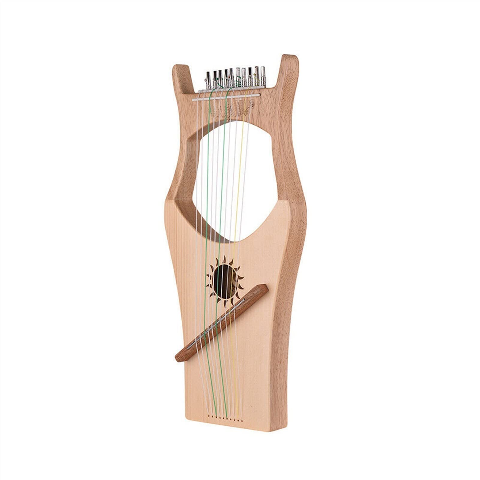 Tragbare Harfe, Musikinstrument, DIY-Harfe, Leier, 10-saitige Harfe aus Holz, Nylonsaiten, Fichtengummi, Handharfe