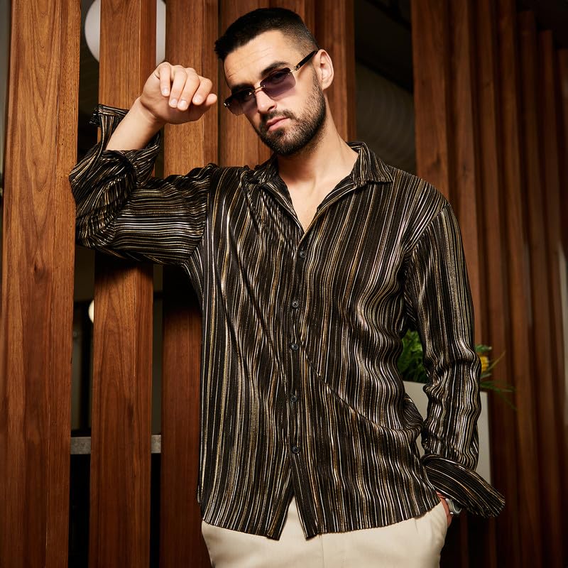 Image of CAHOOT Men's Shirt for Casual Wear | Spread Collar | Short Sleeve | Regular Fit | Button Closure | Shirt Crafted with Comfort Fit for Casual Wear