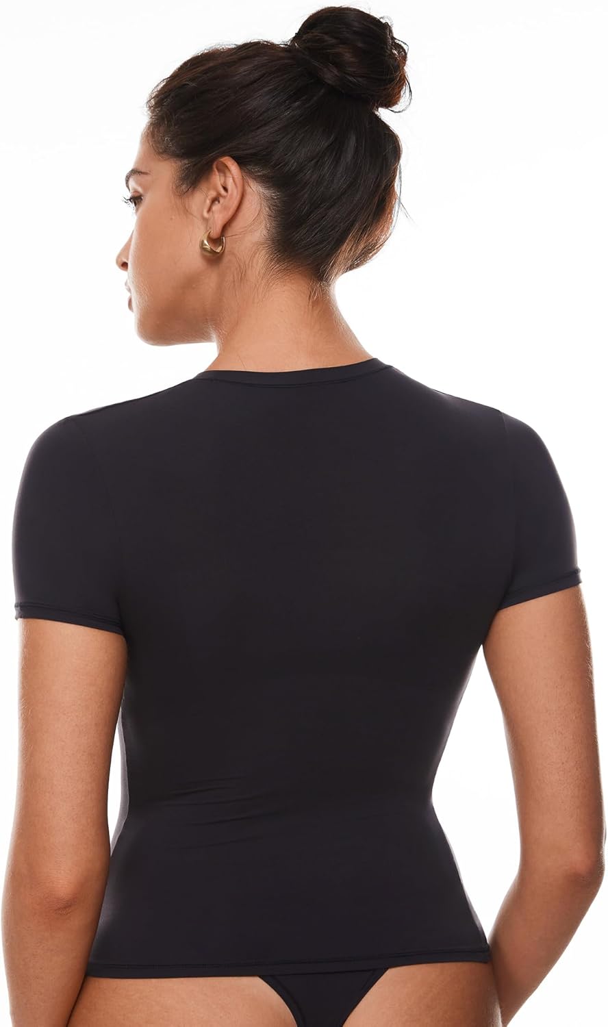 INLYRIC Women's Inbarely Soft Short Sleeve Tops Crew Neck Summer Going Out Tees Basic Slim Fitted Breathable T-Shirt - Image 6