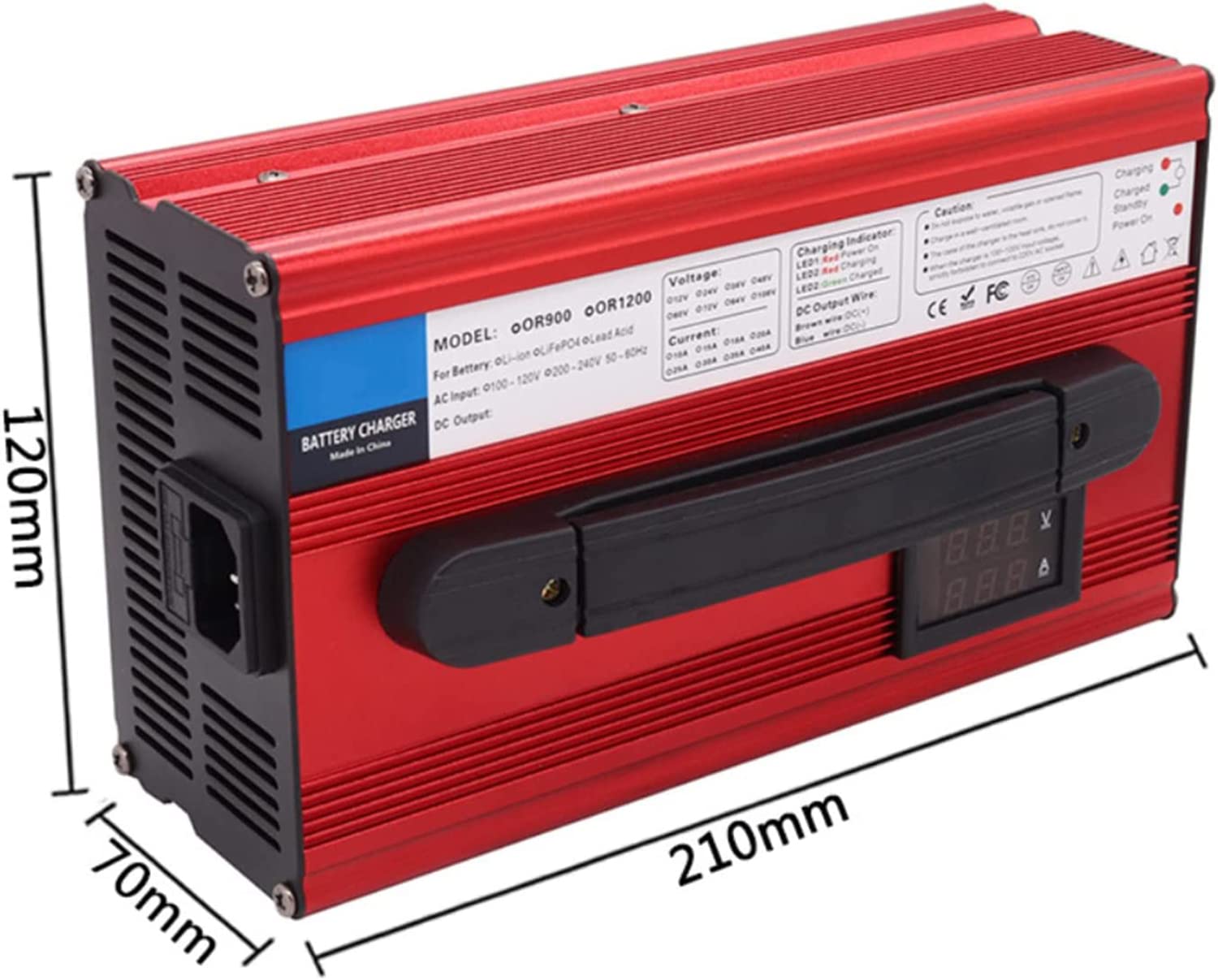 48V 15A Lithium-Batterieladegerät Für Golfwagen Mit Anderson-Stecker – 3-stufige Ladung, 4 M Kabel, Für LiFePO4-Akkus