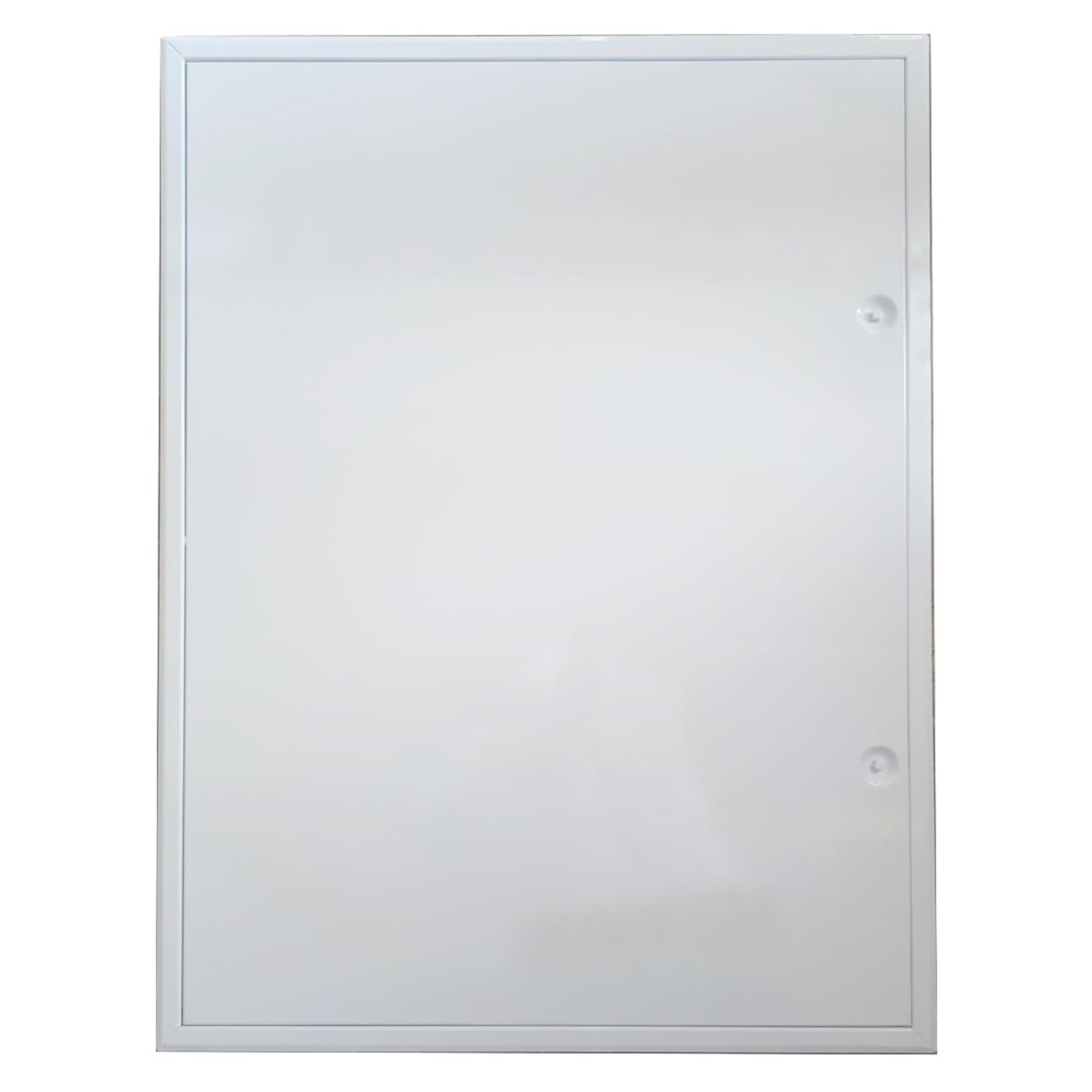 Trappe de visite Softline 500 x 700 mm blanc "The White Edition" serrure batteuse à clé carrée pour pose en cloison ou au plafond
