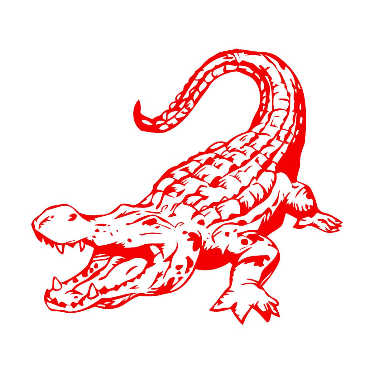 Alligator Animal Wall Decals 81x109.8cm Easy Installation Extra Large red