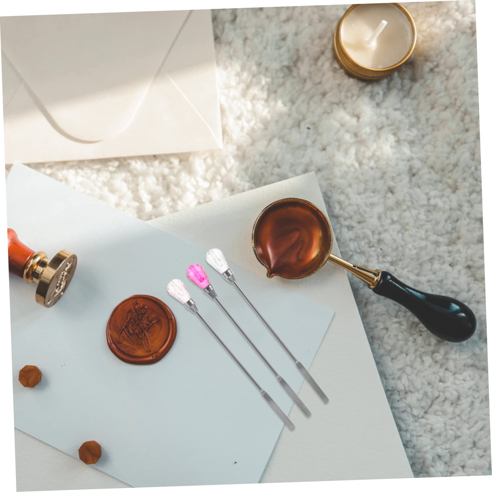 CATIEBYE Alloy Stir Sticks for Wax 3 Pack Sealing Wax Stirrer Ideal for and Craft Projects