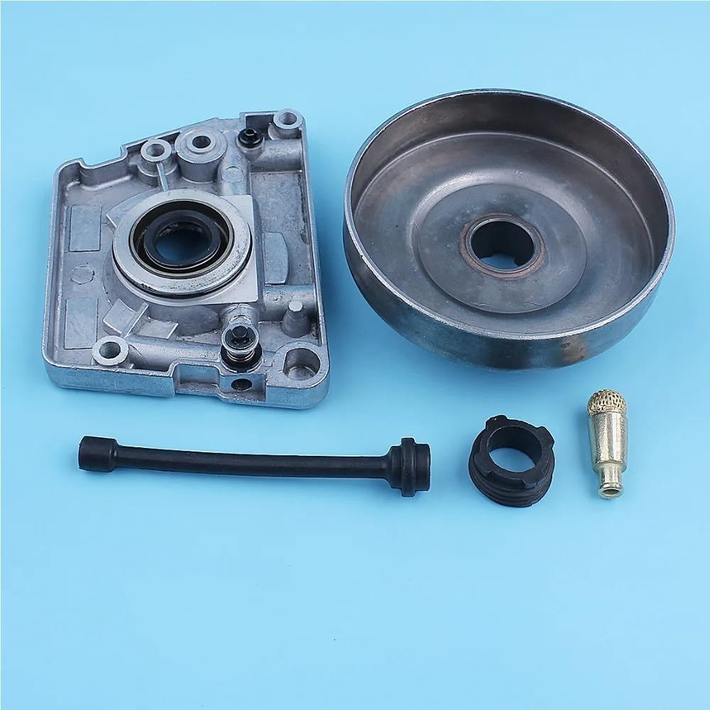 Línea de Aceite 3/8 "x7T Kit de Engranaje de Tornillo sin Fin de Tambor de Embrague Recto Apto for Piezas de Repuesto de Motosierra Jonsered 625 II 630 670 Champ