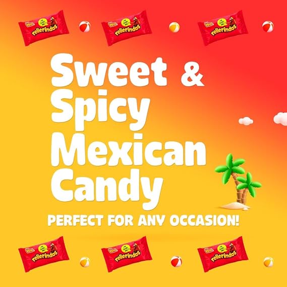 Vero Rellerindos - Tamarind Flavor Hard Candy (65 Units) - Authentic Mexican Candy, Individually Wrapped Hard Candy Pack Perfect for Parties, Pinatas, and Snacks