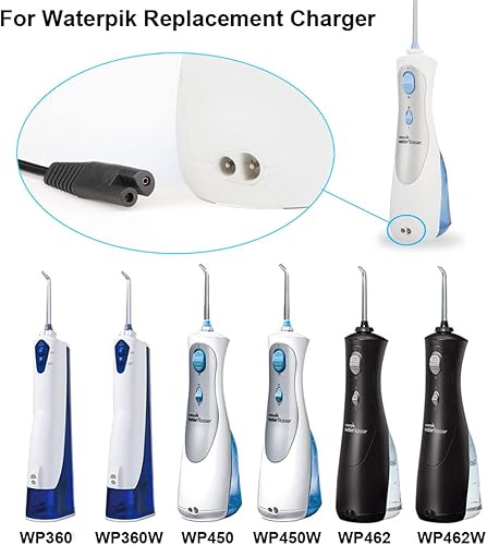 Miniatura 2 de Cable de carga inalámbrico para Waterpik WP360 WP462 WP450 WP360W WP462W WP450W WP450W Cable de alimentación de hilo dental de agua 3V DC adaptador