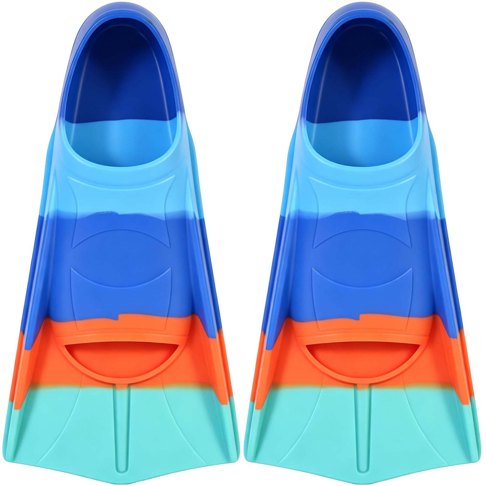 Kids Short Swim Fins, Lap Training Flippers for Pool Youth Beginners