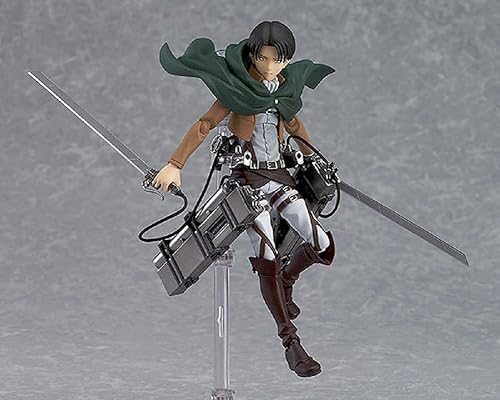 Miniatura 4 de Figura de personaje de anime Attack on Titan Levi Ackerman Acción personaje de PVC juguete con accesorios y articulaciones movibles estatua de 5.9